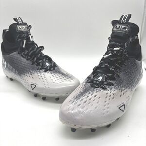 NEW Under Armour Football Cleats Mens 13 Black‎ White Spotlight Franchise RM 2.0